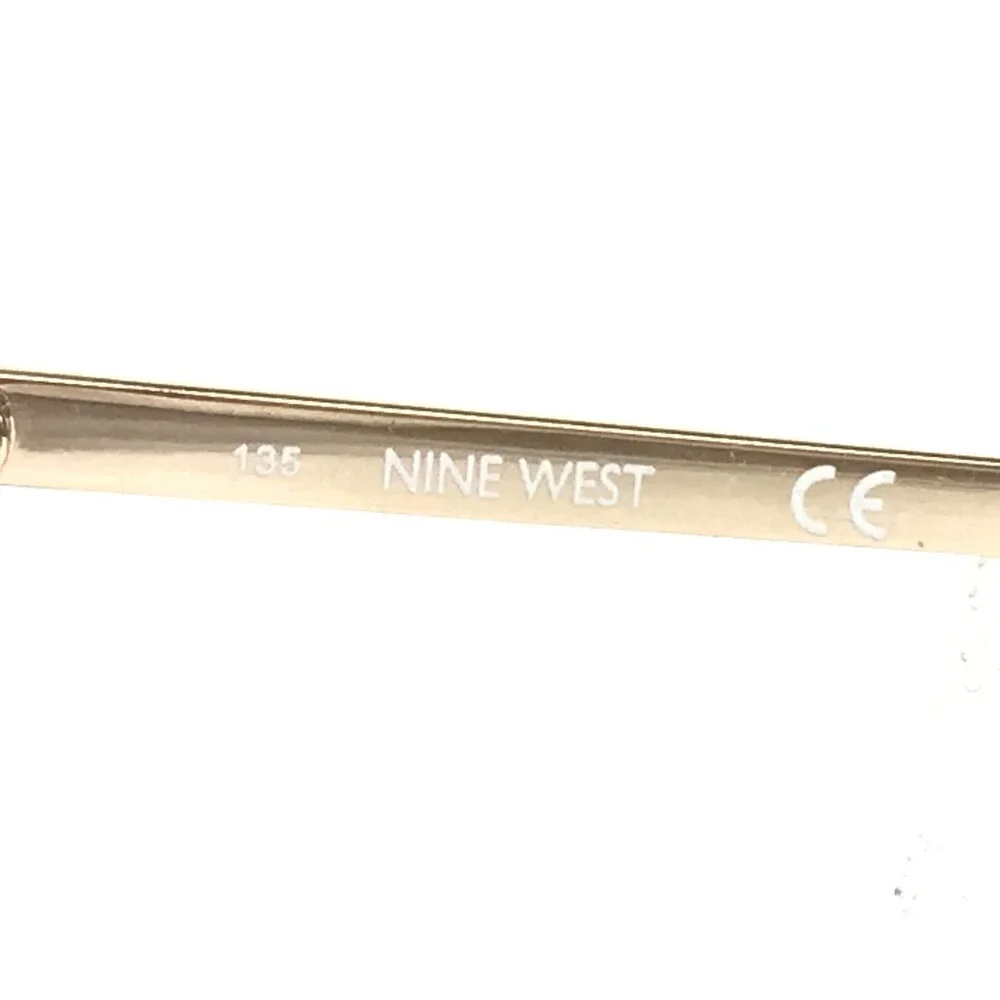 Nine West Eyeglasses Frames NW8004 210 Clear Brown Gold Cat Eye 52-17-135
